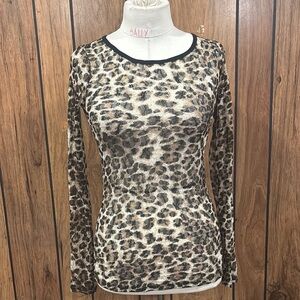 Leopard Print Long Sleeve Top